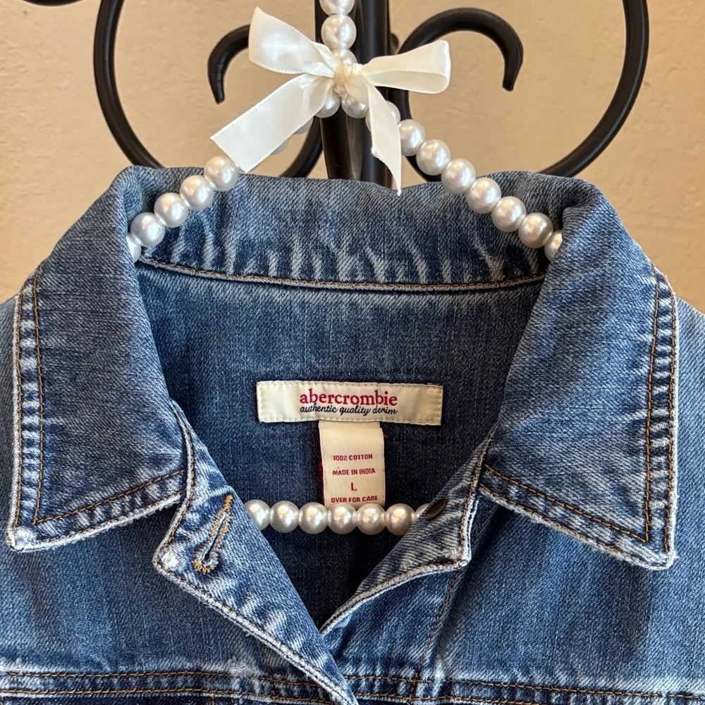 Abercrombie &‎ Fitch Classic Blue Denim Jacket~Sz Youth Large